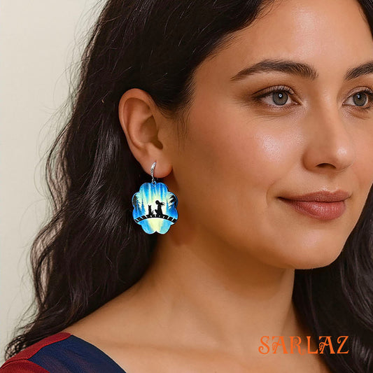 Aurora Silence — Wood Earrings