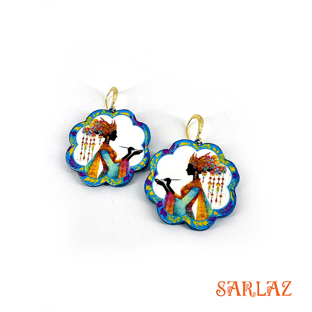 Bloom in Motion — Wood Earrings
