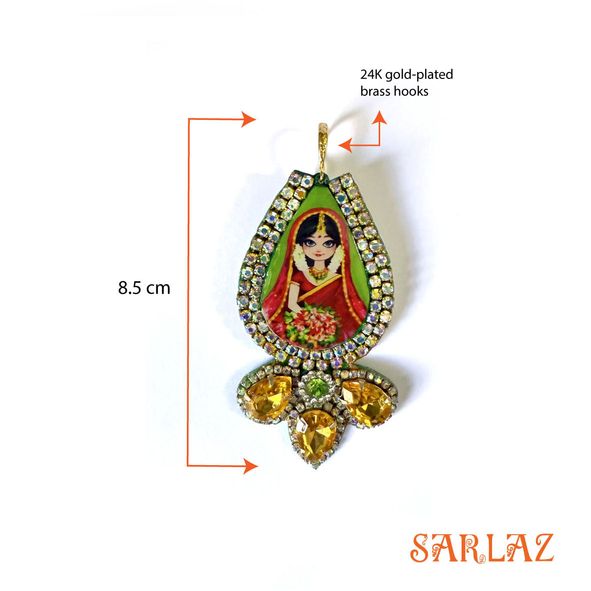 Bridal Bliss — Embellished Teardrop Frame — Bride Art