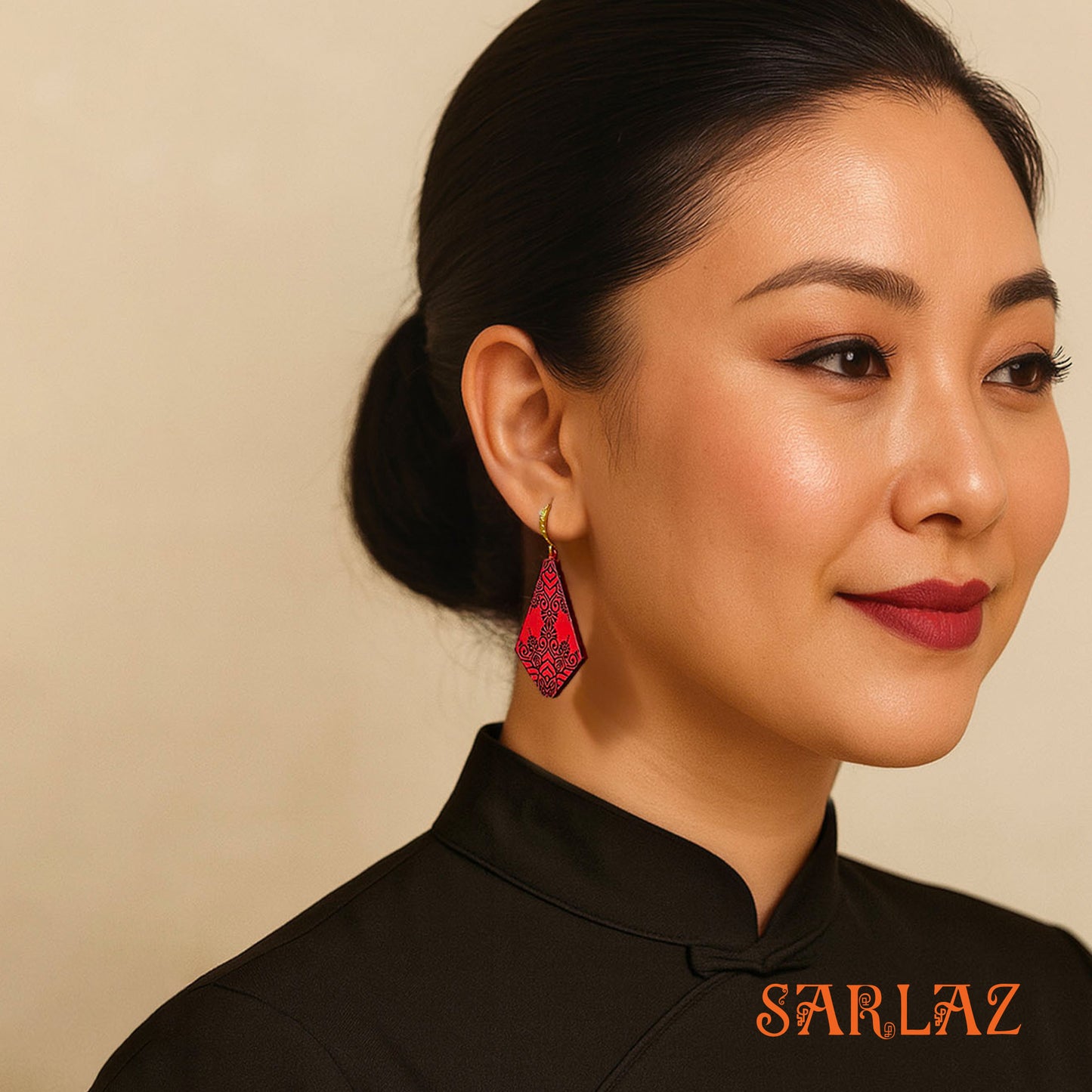 Ember Weave — Wood Earrings