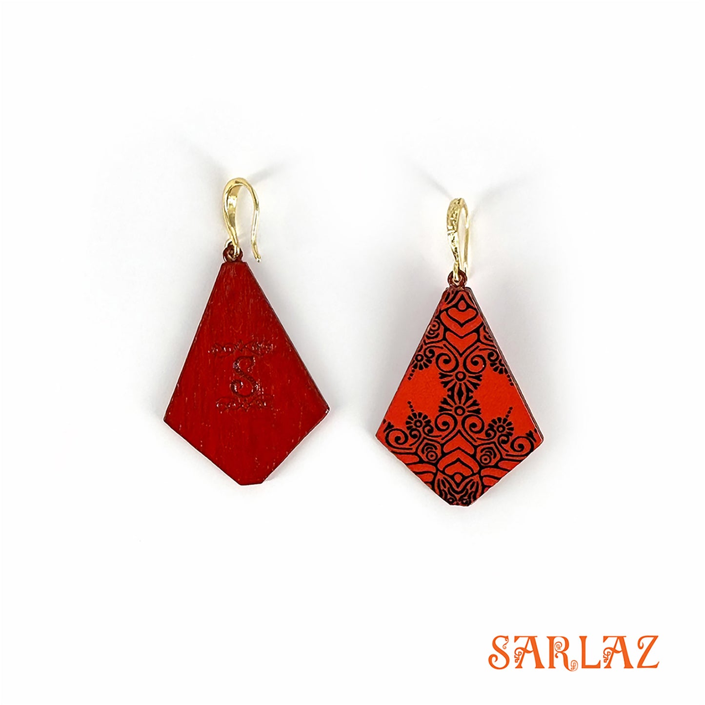 Ember Weave — Wood Earrings