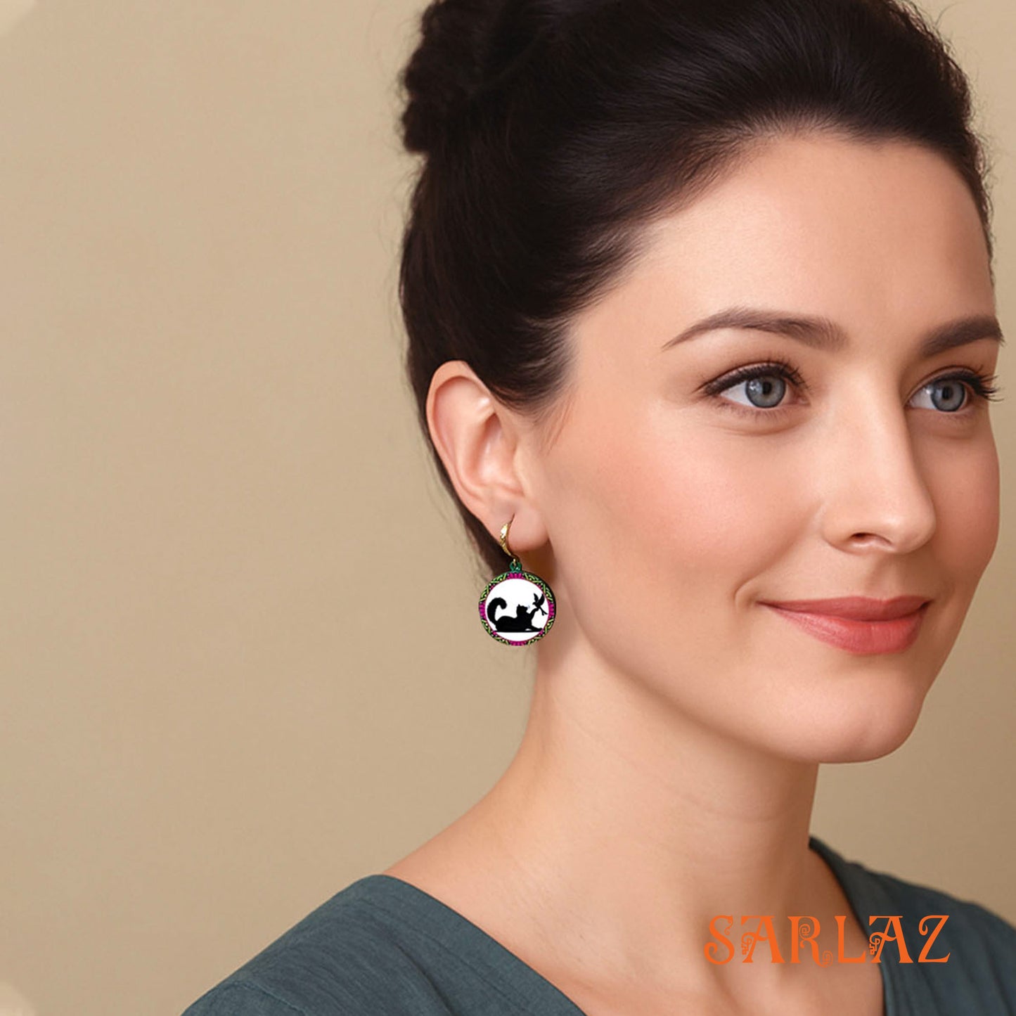 Feather Tease — Wood Earrings