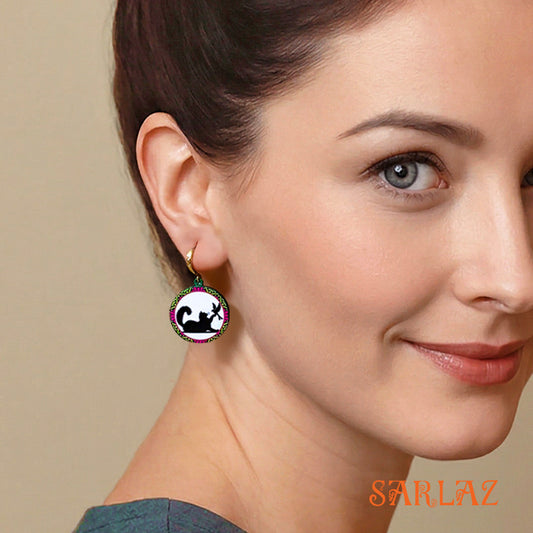 Feather Tease — Wood Earrings