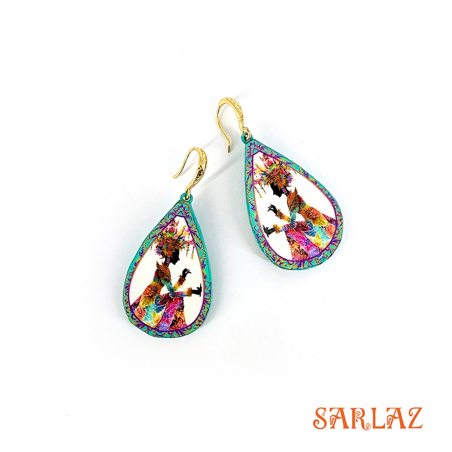 Headdress Harmony — Wood Earrings