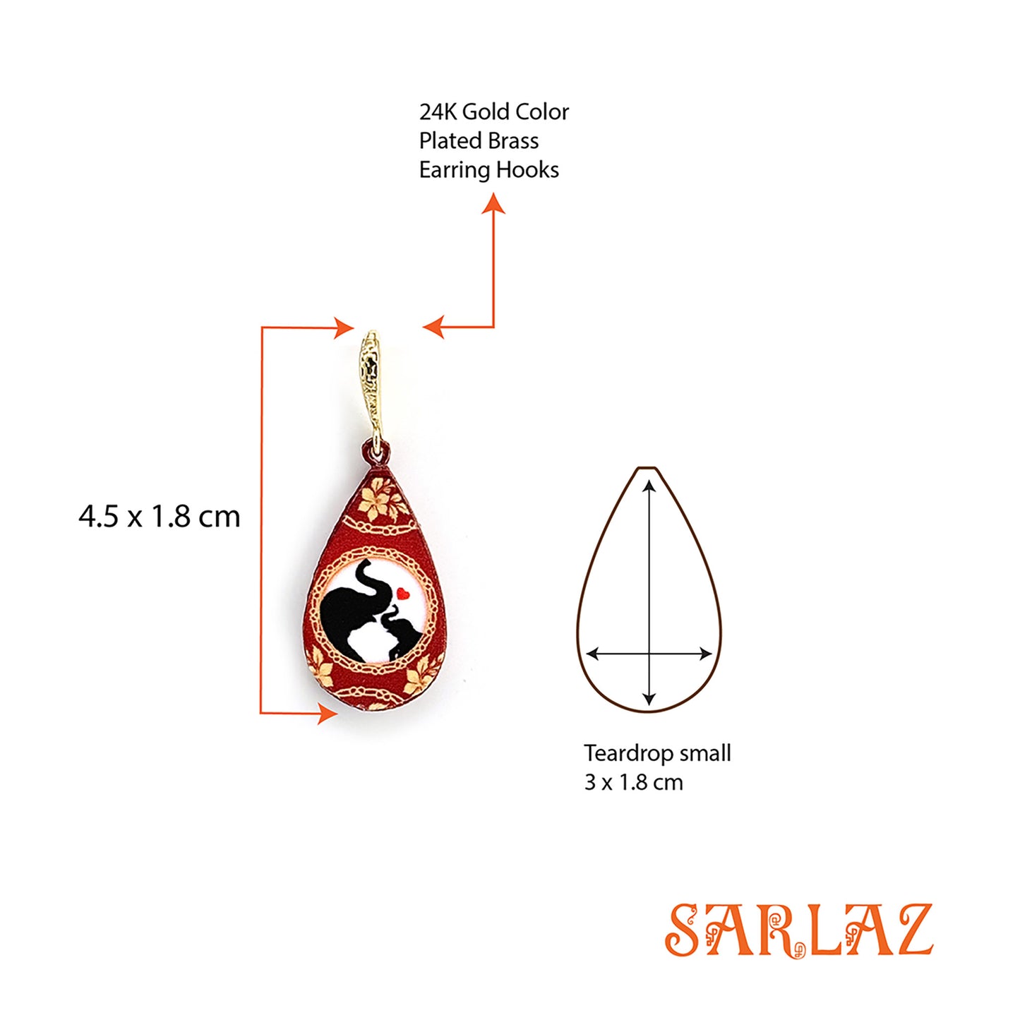 Heart Trunk — Wood Earrings