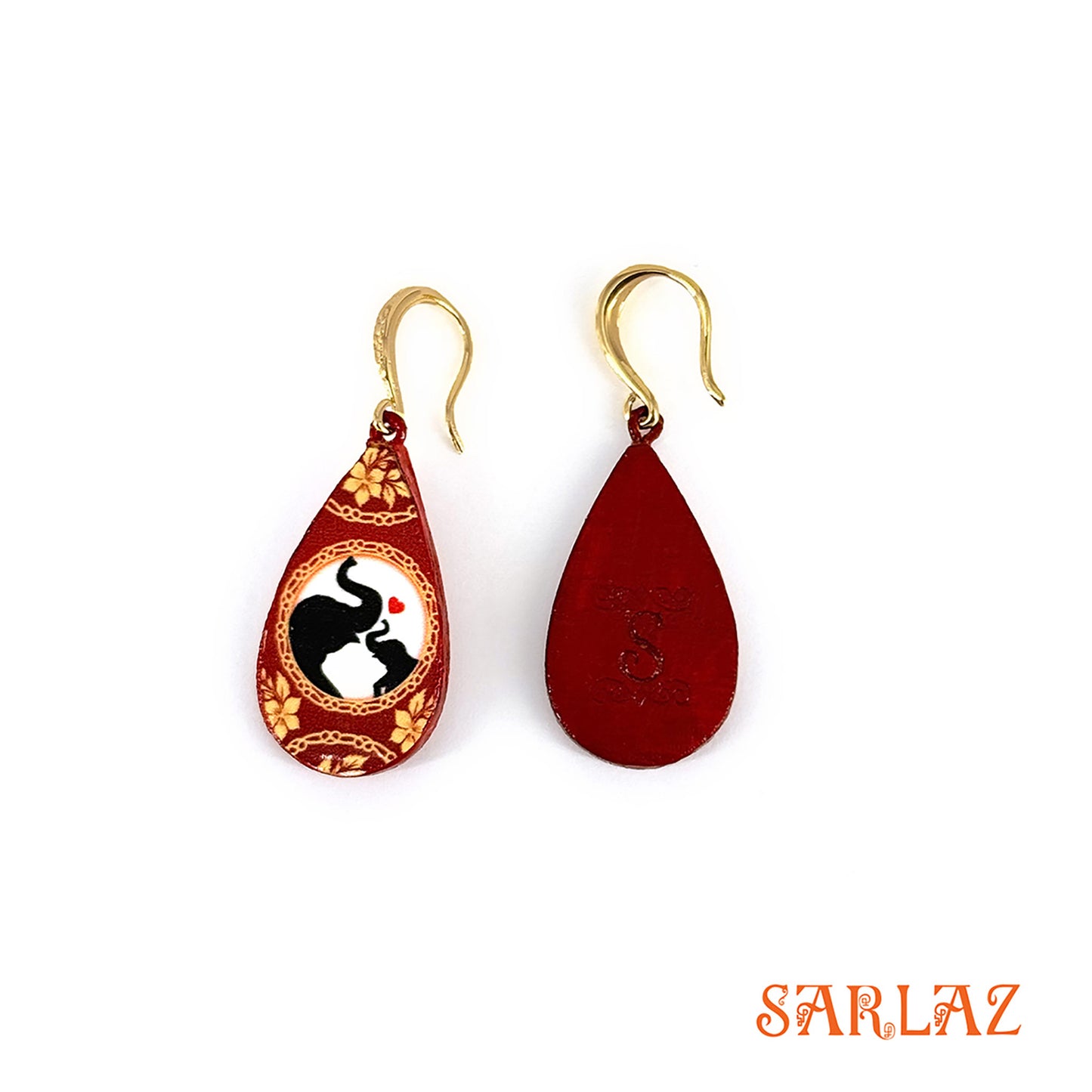 Heart Trunk — Wood Earrings