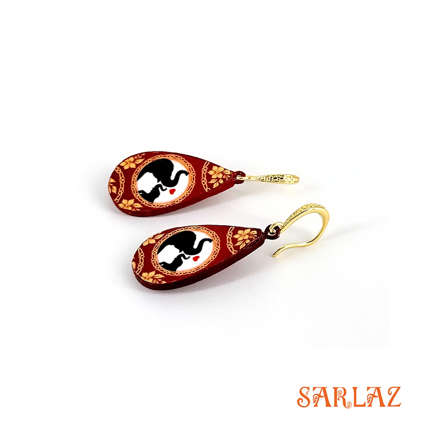 Heart Trunk — Wood Earrings