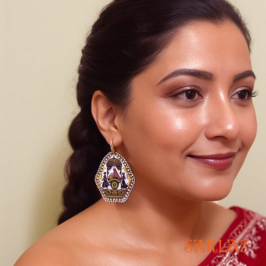 Kumari Bridal Passage — Pattern theme jewellery  — Bride Art Earrings