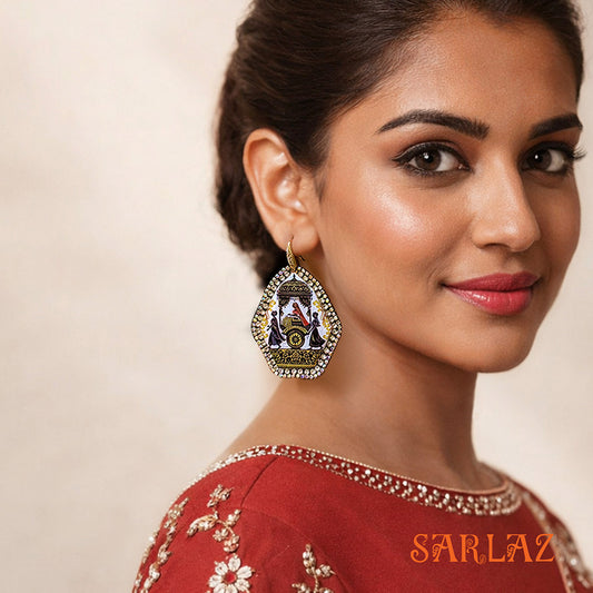 Kumari Bridal Passage — Pattern theme jewellery — Bride Art Earrings
