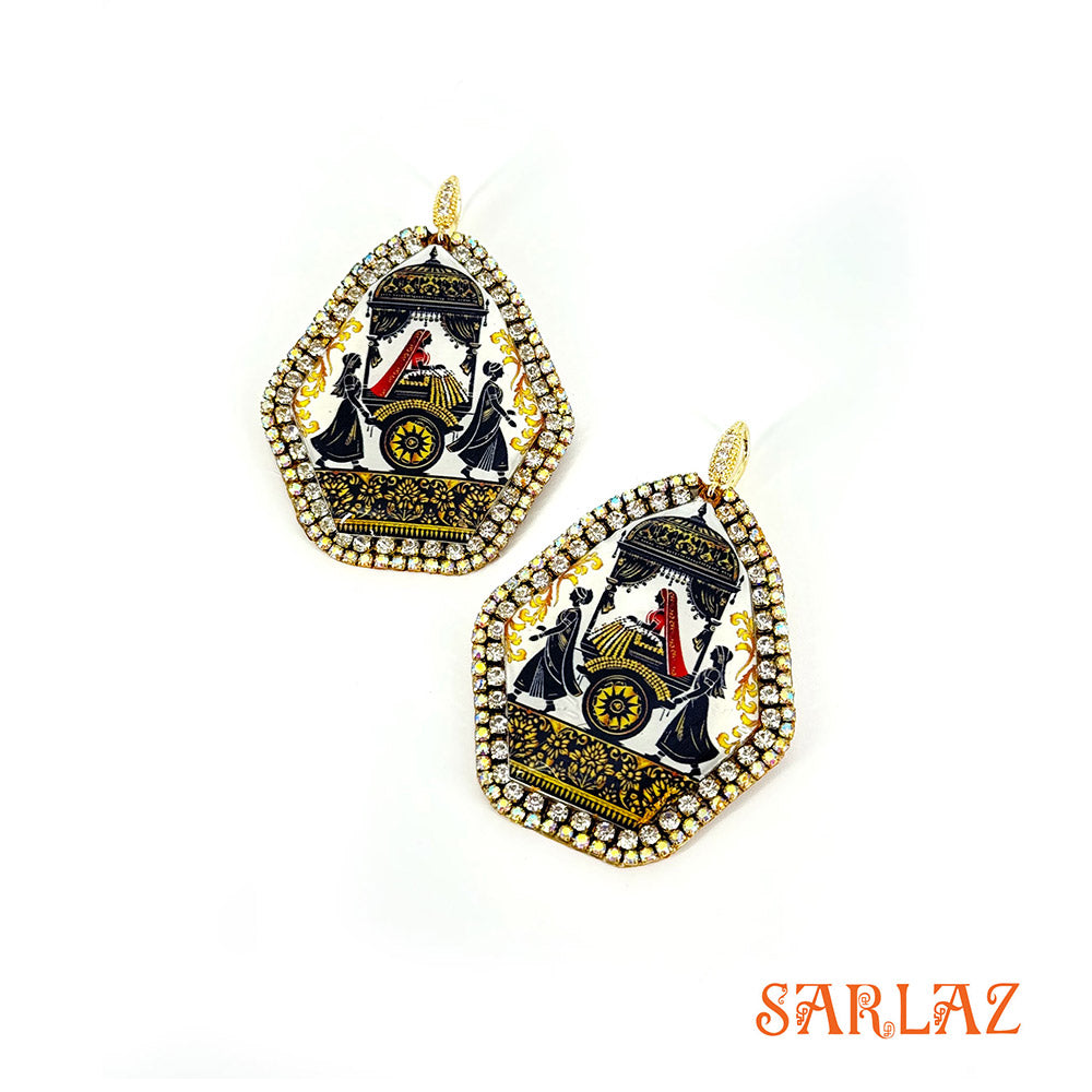 Kumari Bridal Passage — Pattern theme jewellery — Bride Art Earrings