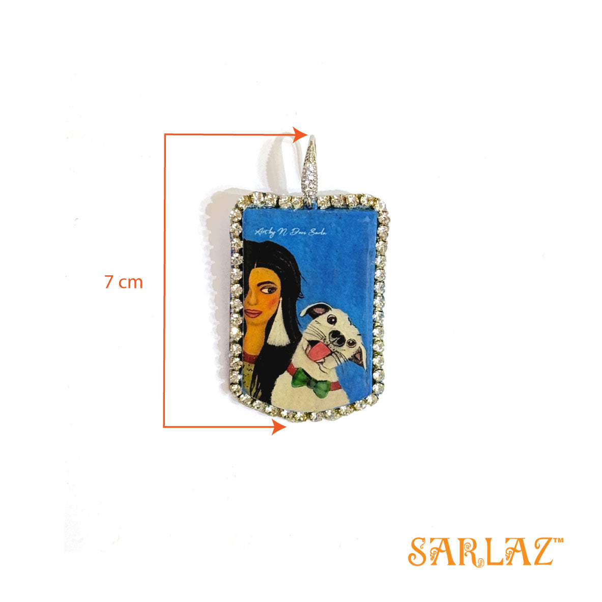 Kush — embellished badge rhinestone — Dog Theme earrings