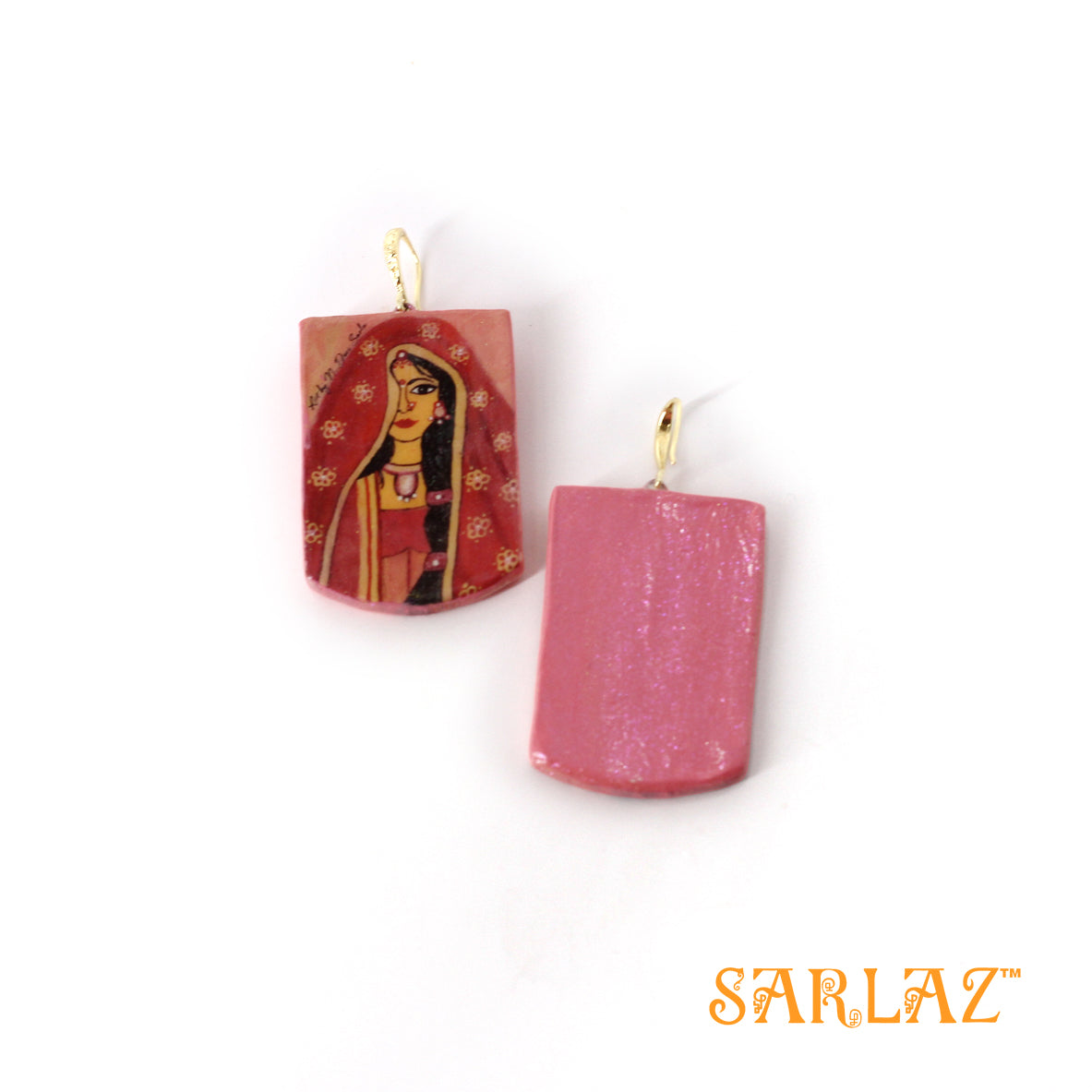 Mangalya — Badge Frame Bride earrings