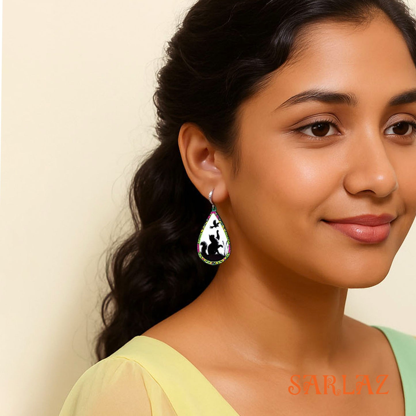 Mischief in Action — Wood Earrings