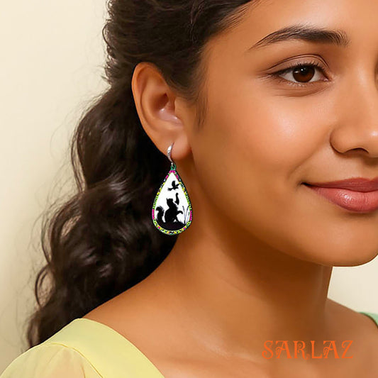 Mischief in Action — Wood Earrings