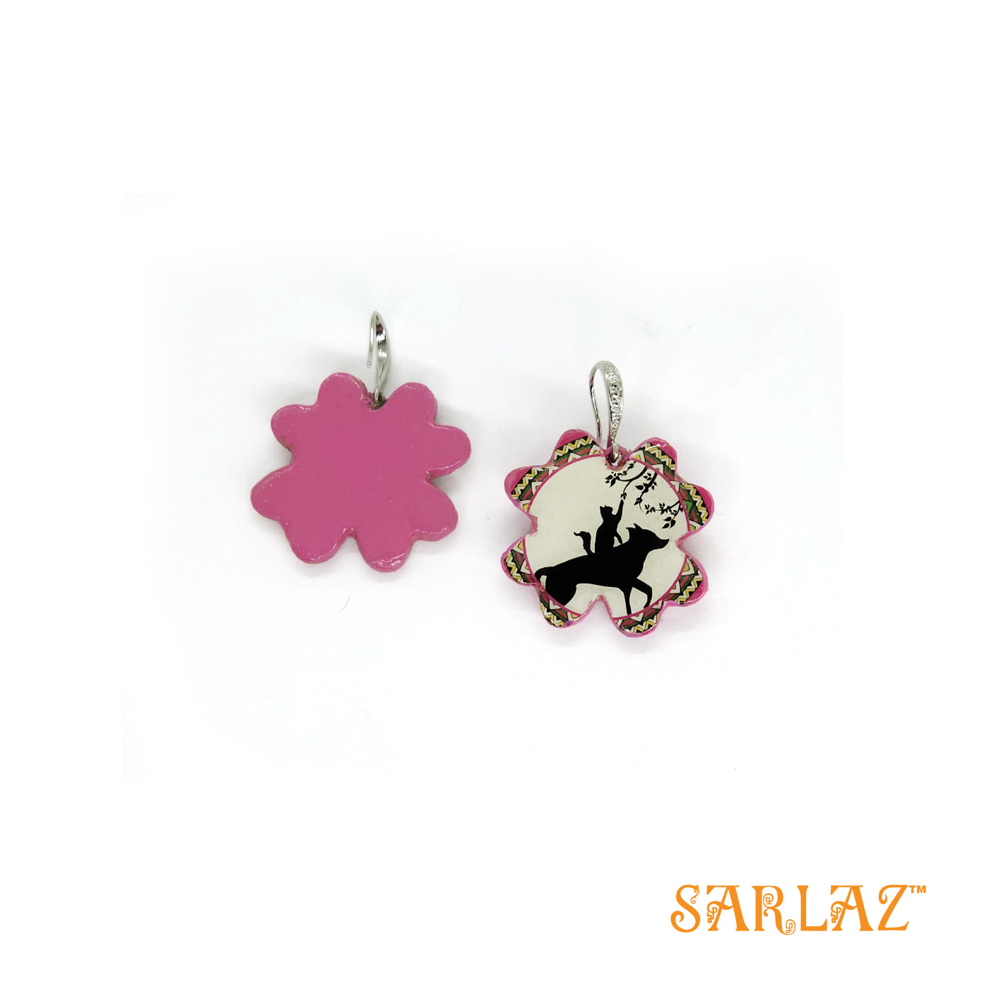 A Feline's Dream, Canine's Assist — Animal Theme Statement earrings