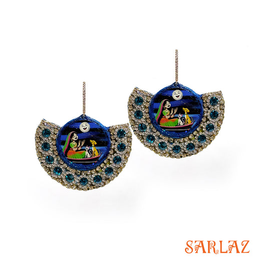 Moonlit Mirth — Fan Gem Frame — Fur Kids Art