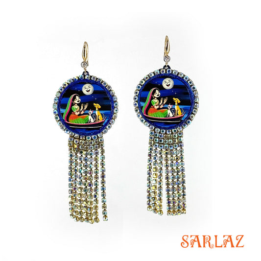 Moonlit Mirth — Stone-Studded Tassel — Fur Kids Art