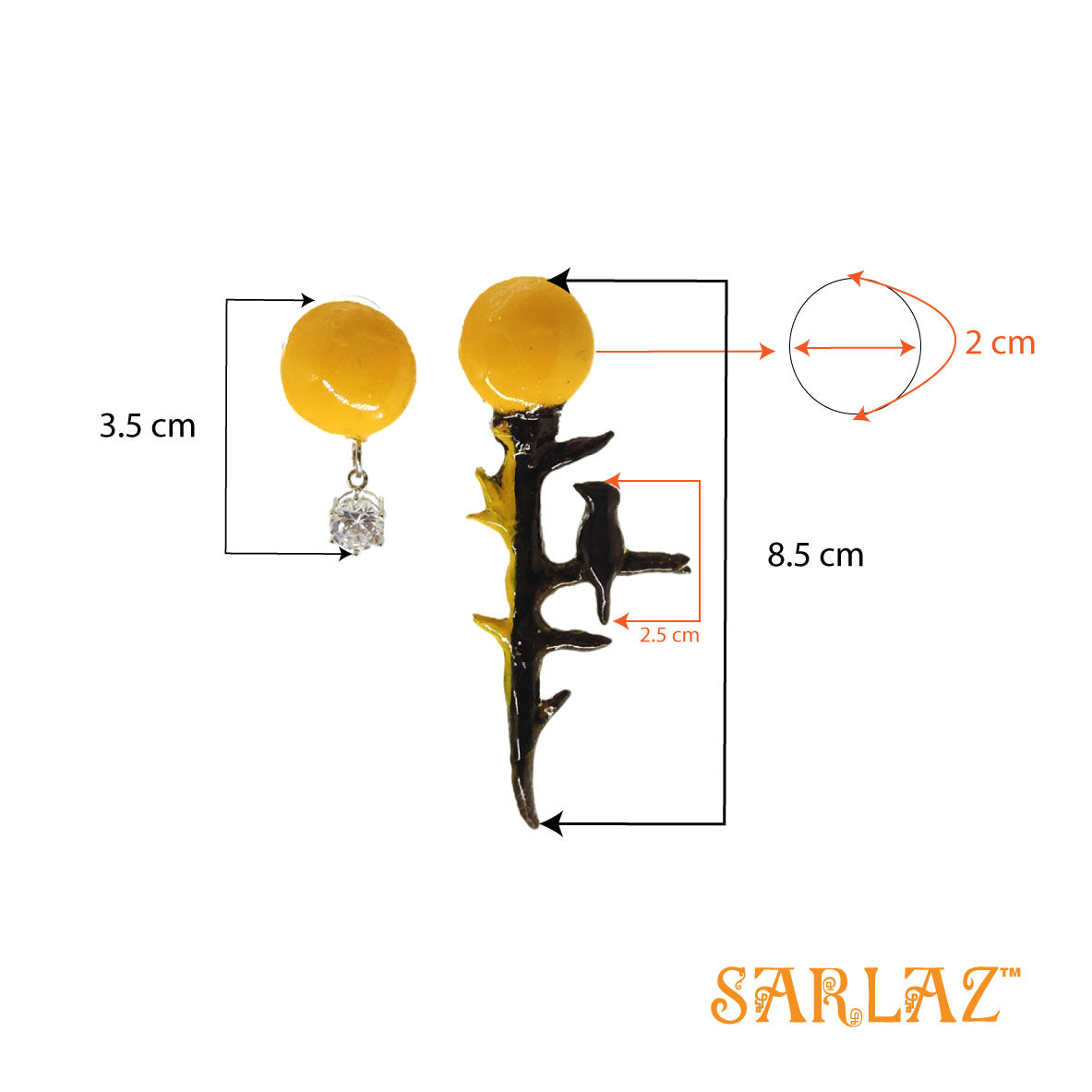 Ornis Epos — Nature Theme — Bird Statement earrings