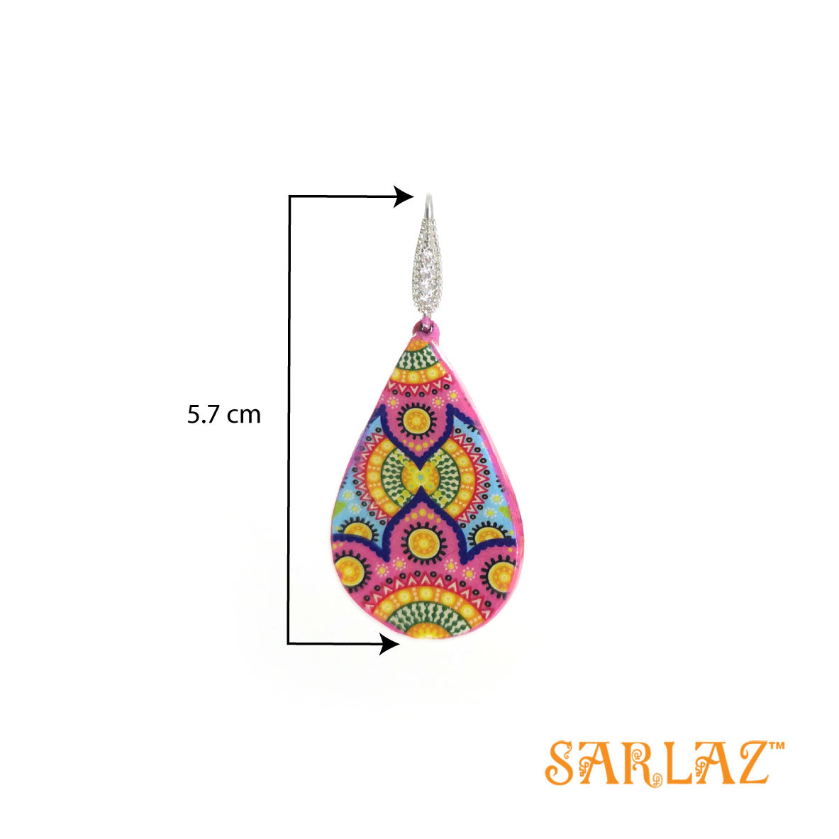 Pink Blue Narumi earrings — Pattern theme jewellery