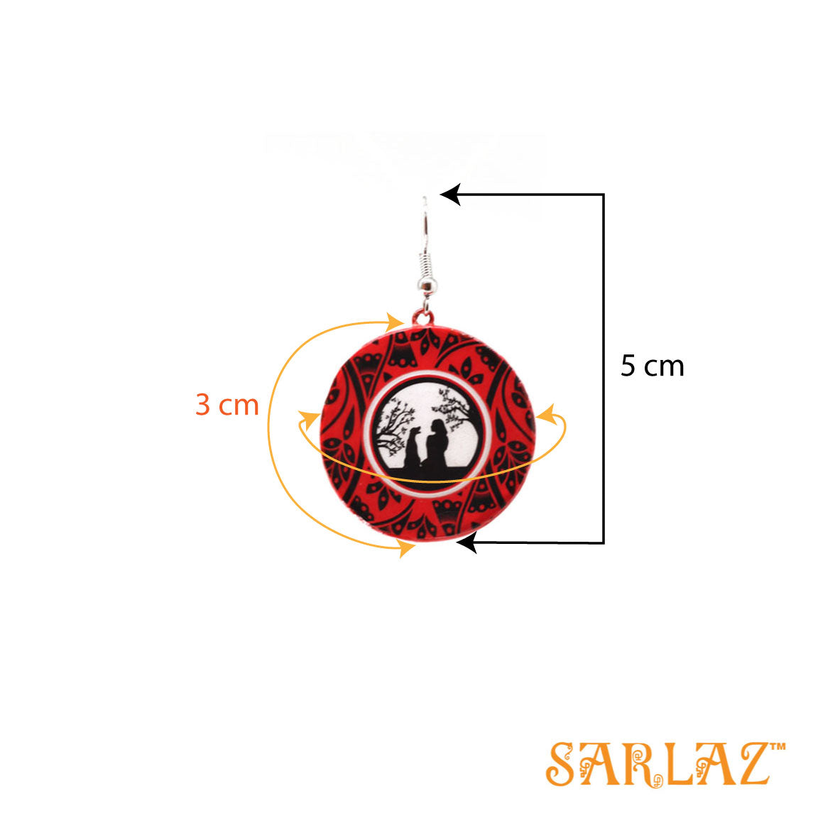 Red Nobuko dog earrings — Dog lovers Statement earrings — Dog Art