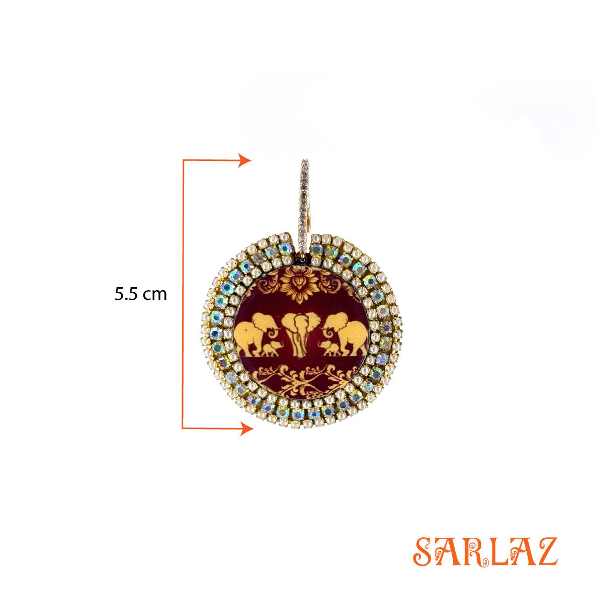 Regal March — Circle Stone-Studded Setting — Elephant Art