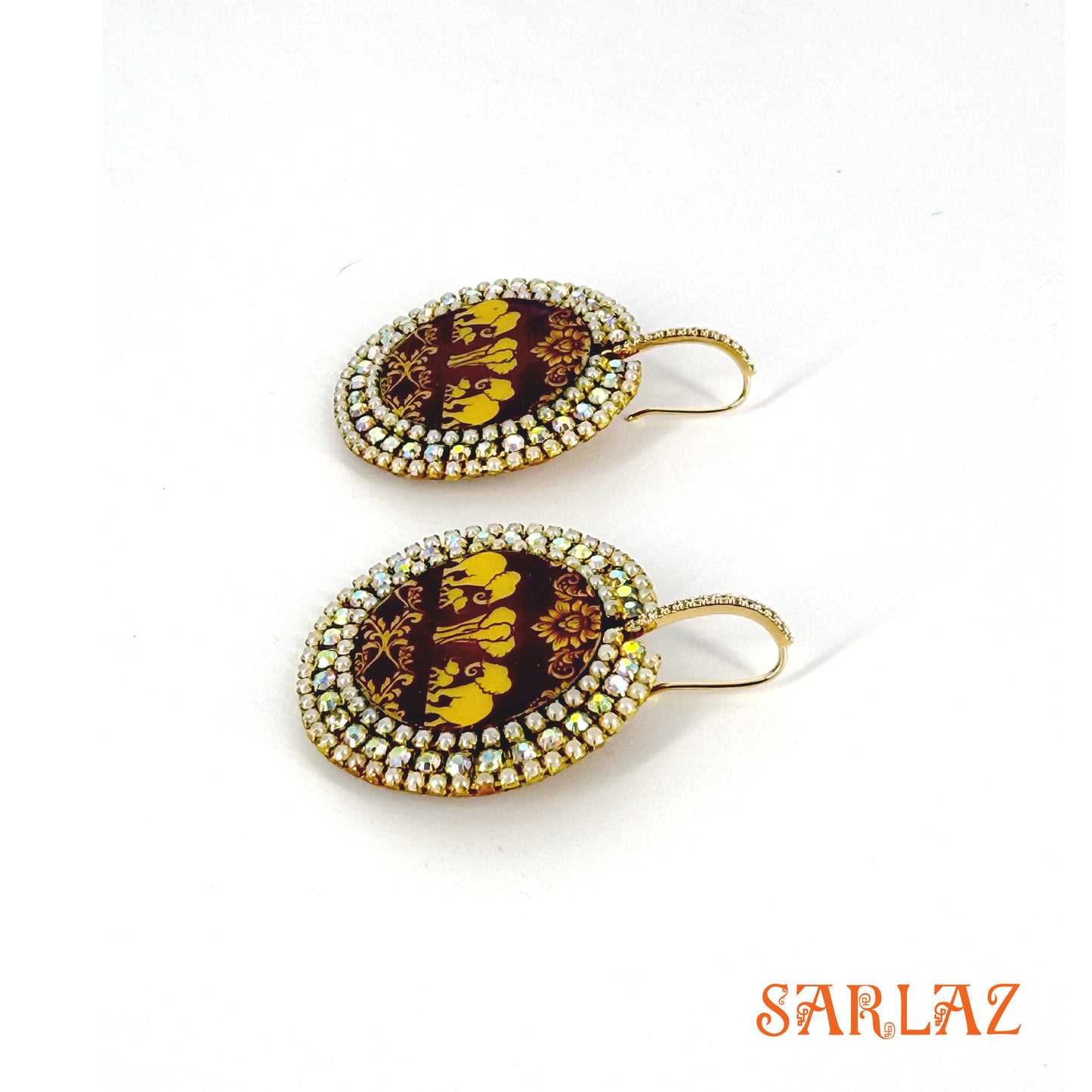 Regal March — Circle Stone-Studded Setting — Elephant Art