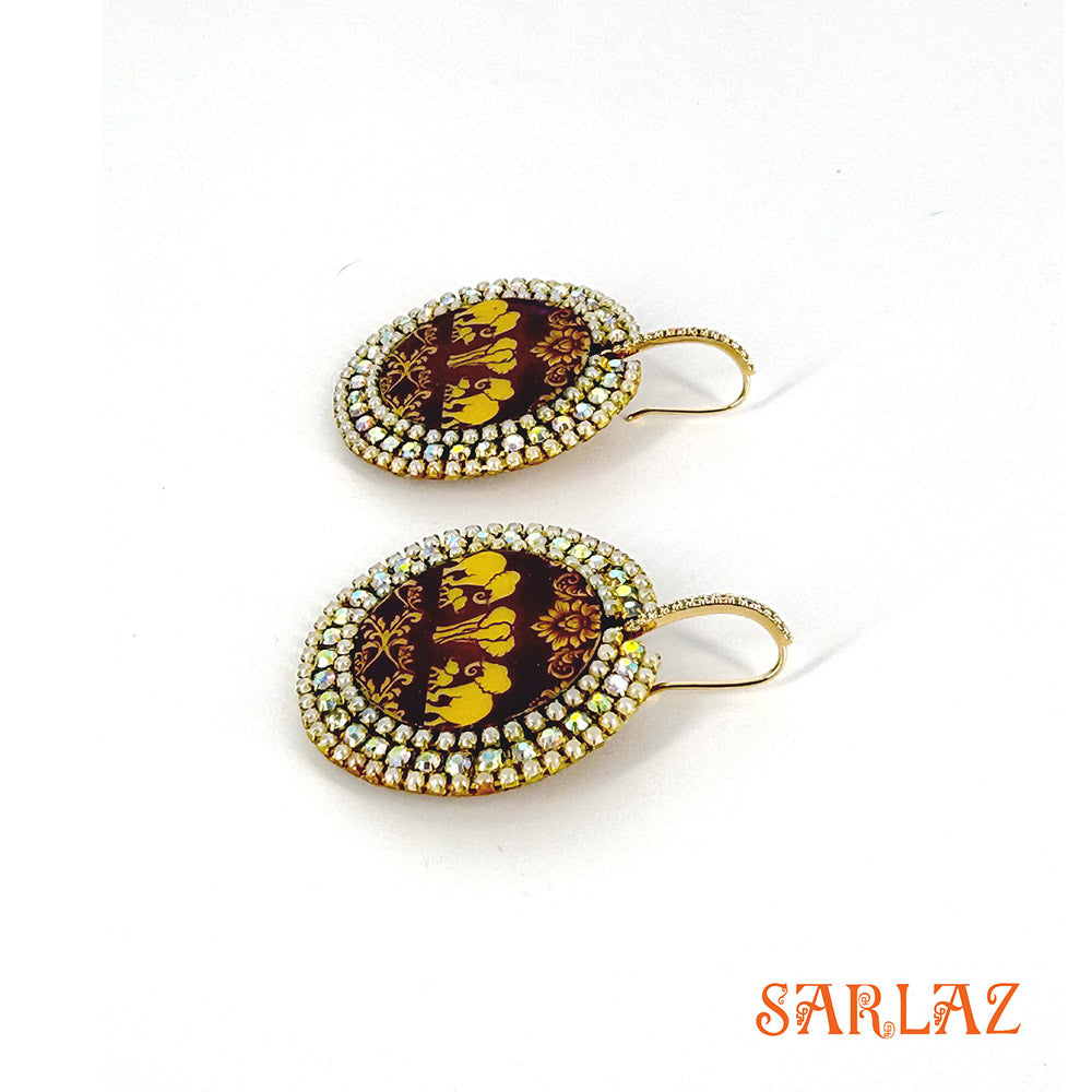 Regal March — Circle Stone-Studded Setting — Elephant Art