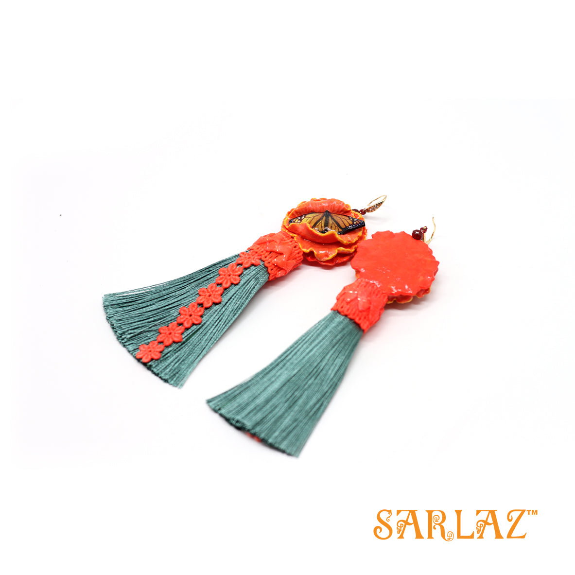 Maylea Flower Statement Earrings — Tassel Earrings — Butterfly earrings