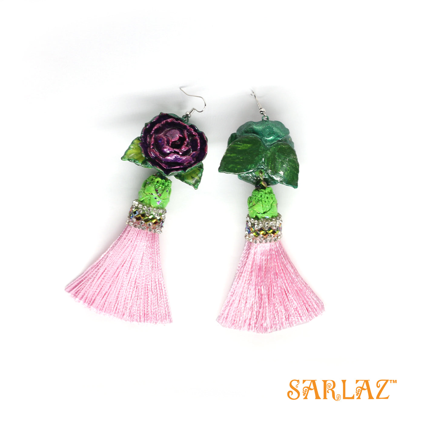 Antalya Flower Statement Earrings — Tassel Earrings