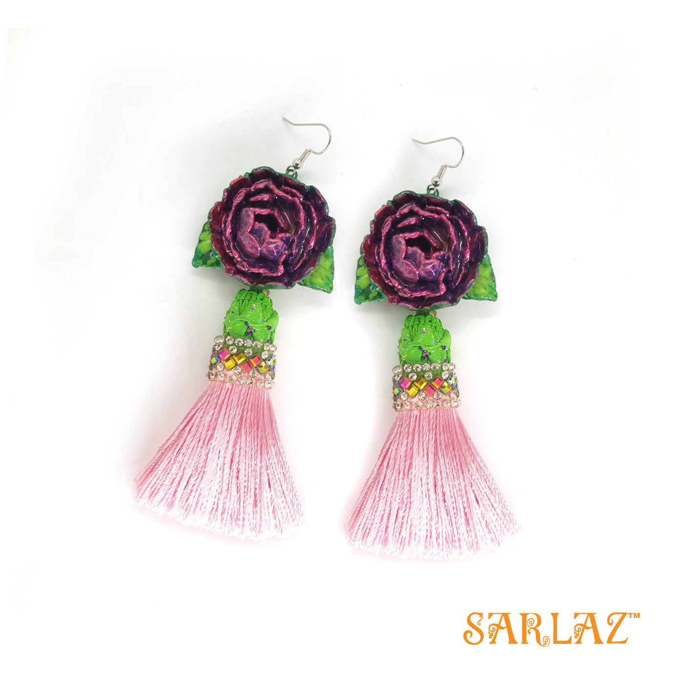 Antalya Flower Statement Earrings — Tassel Earrings