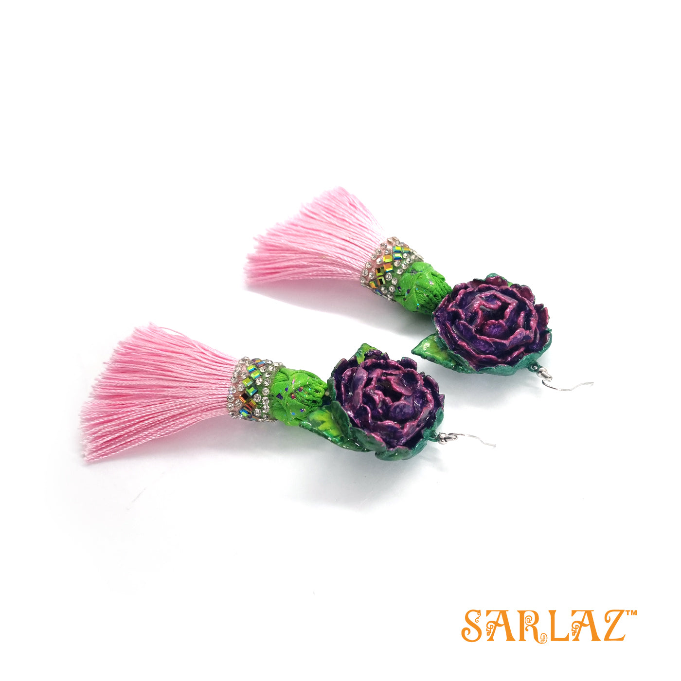 Antalya Flower Statement Earrings — Tassel Earrings