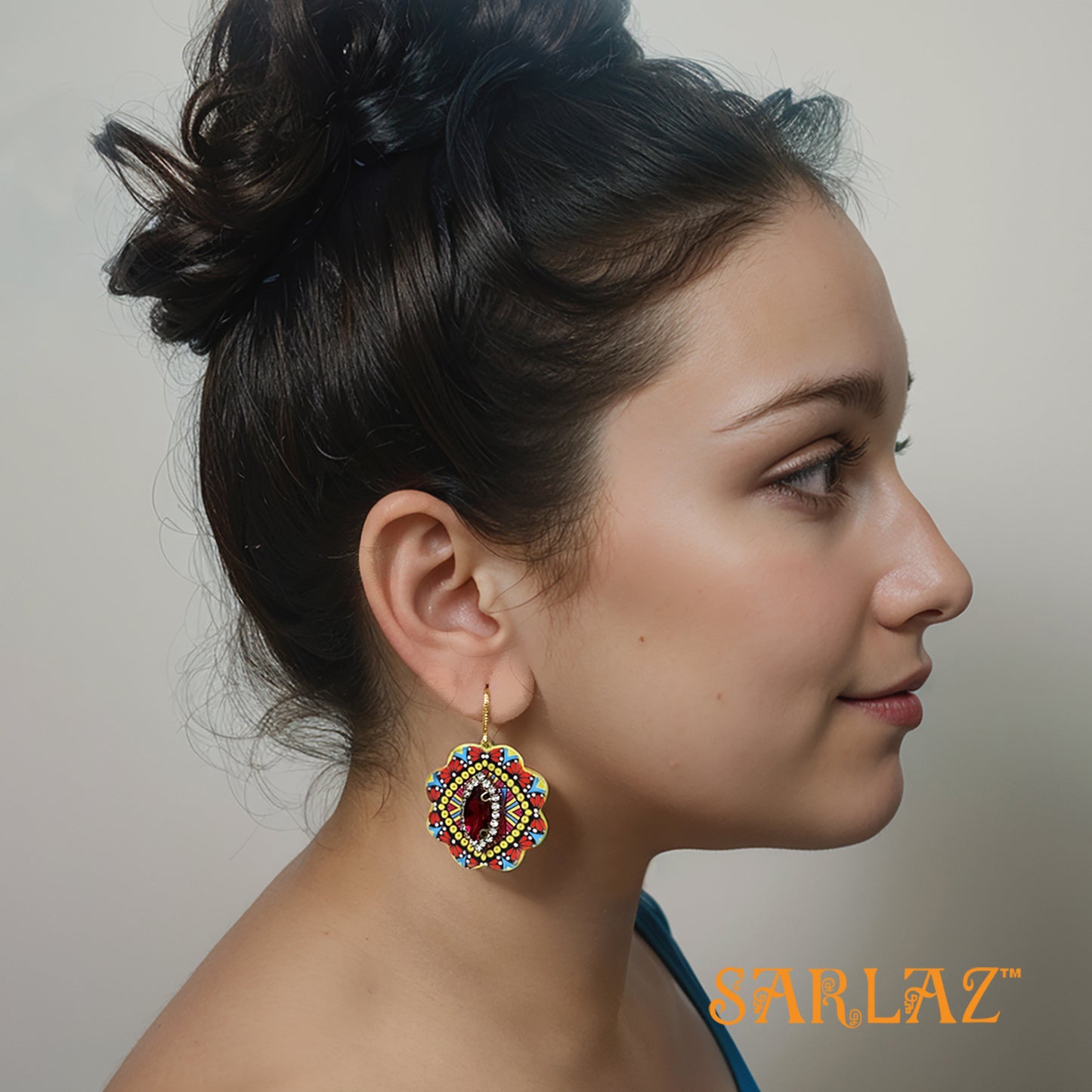 Seori floral design earrings — Pattern theme jewellery