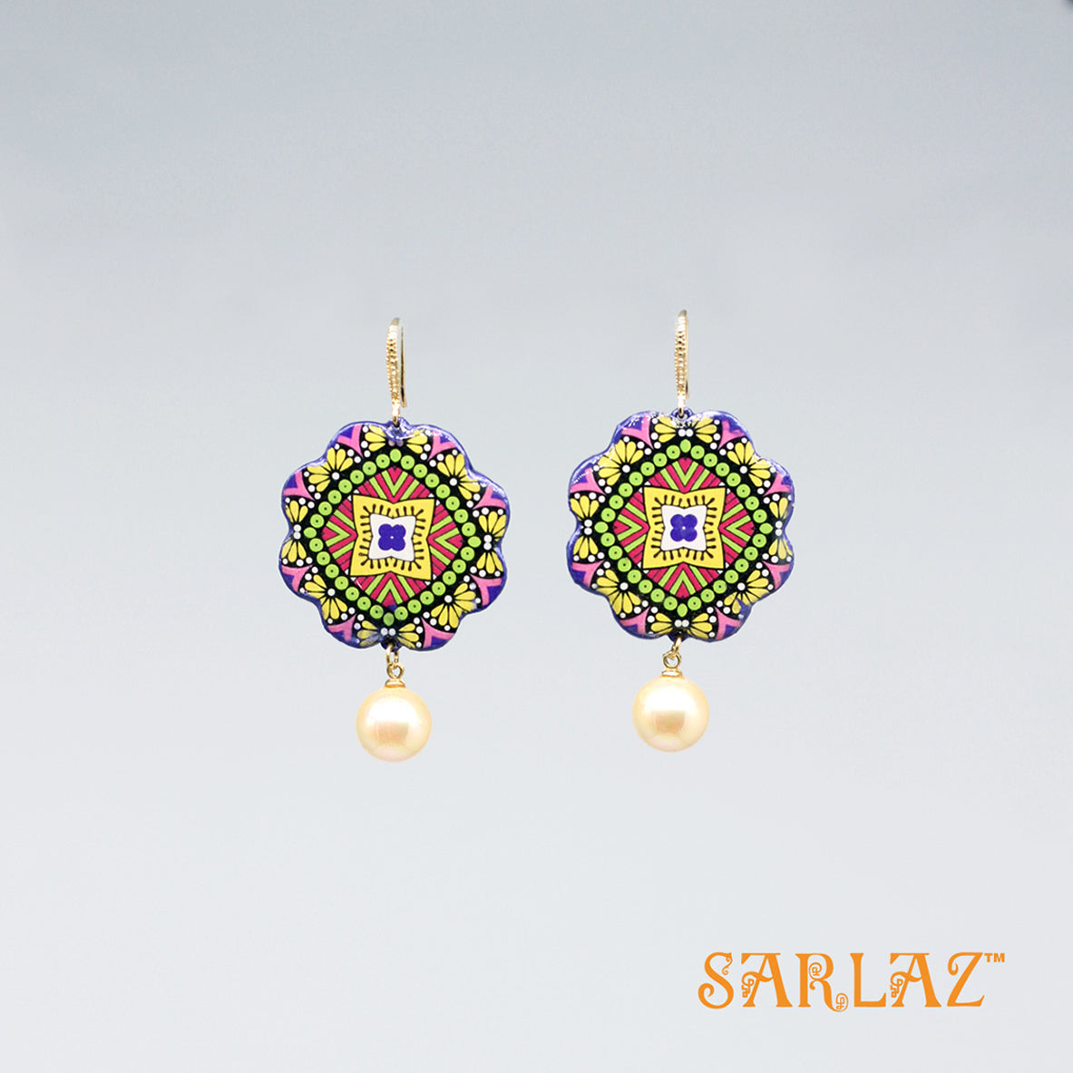 Shiryu floral design earrings — Pattern theme jewellery