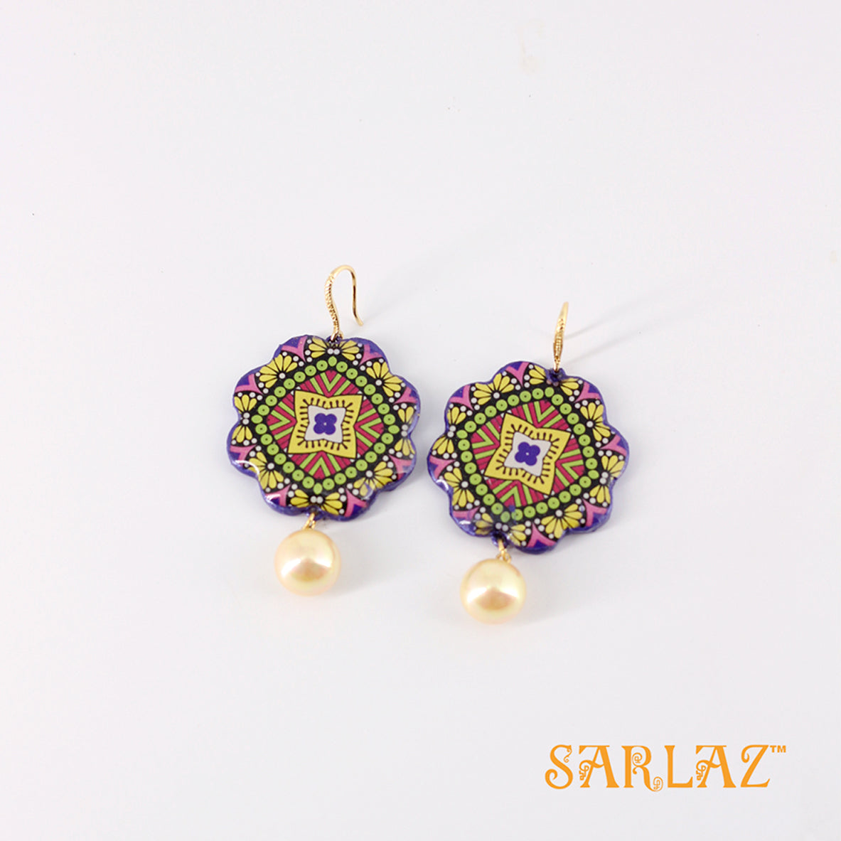 Shiryu floral design earrings — Pattern theme jewellery