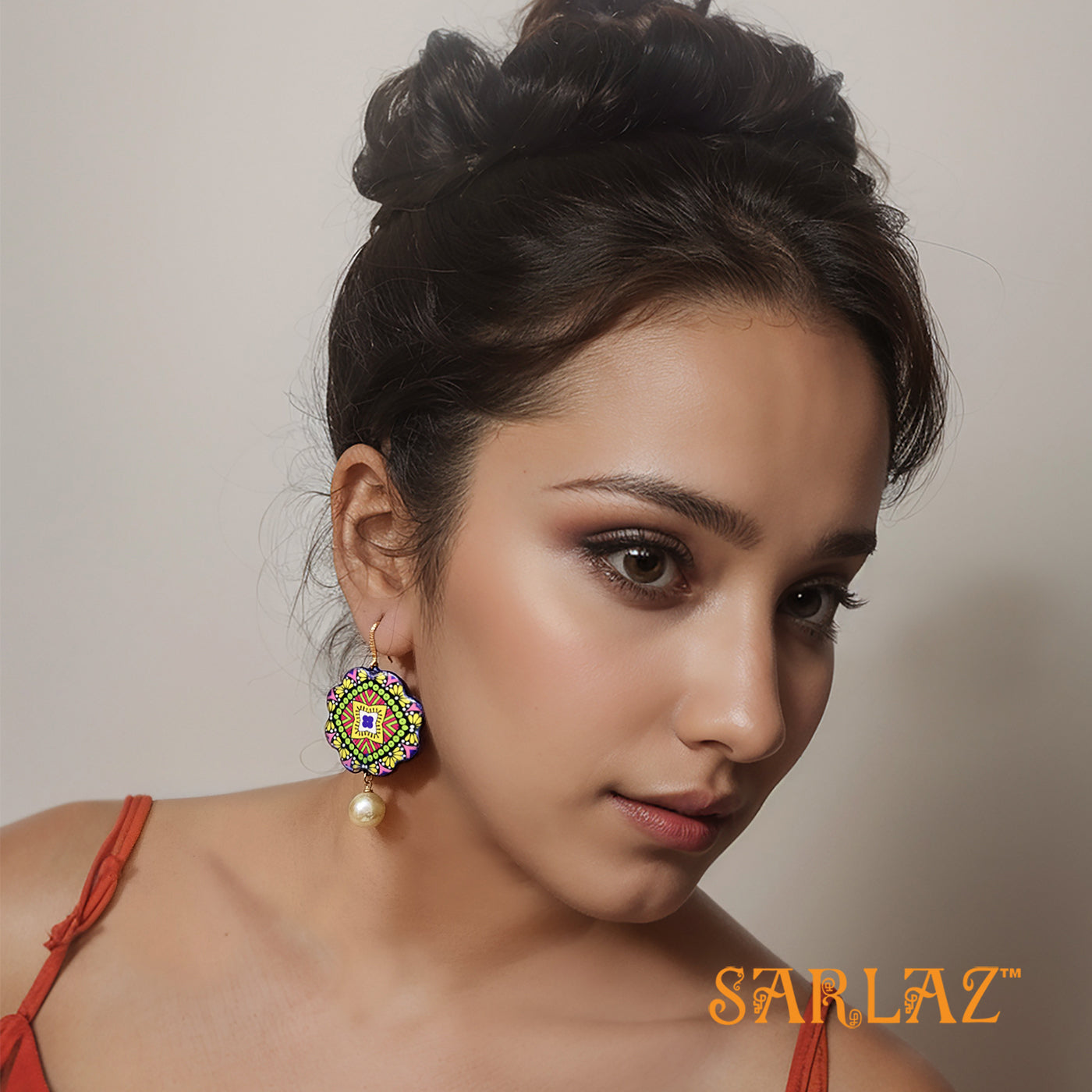 Shiryu floral design earrings — Pattern theme jewellery