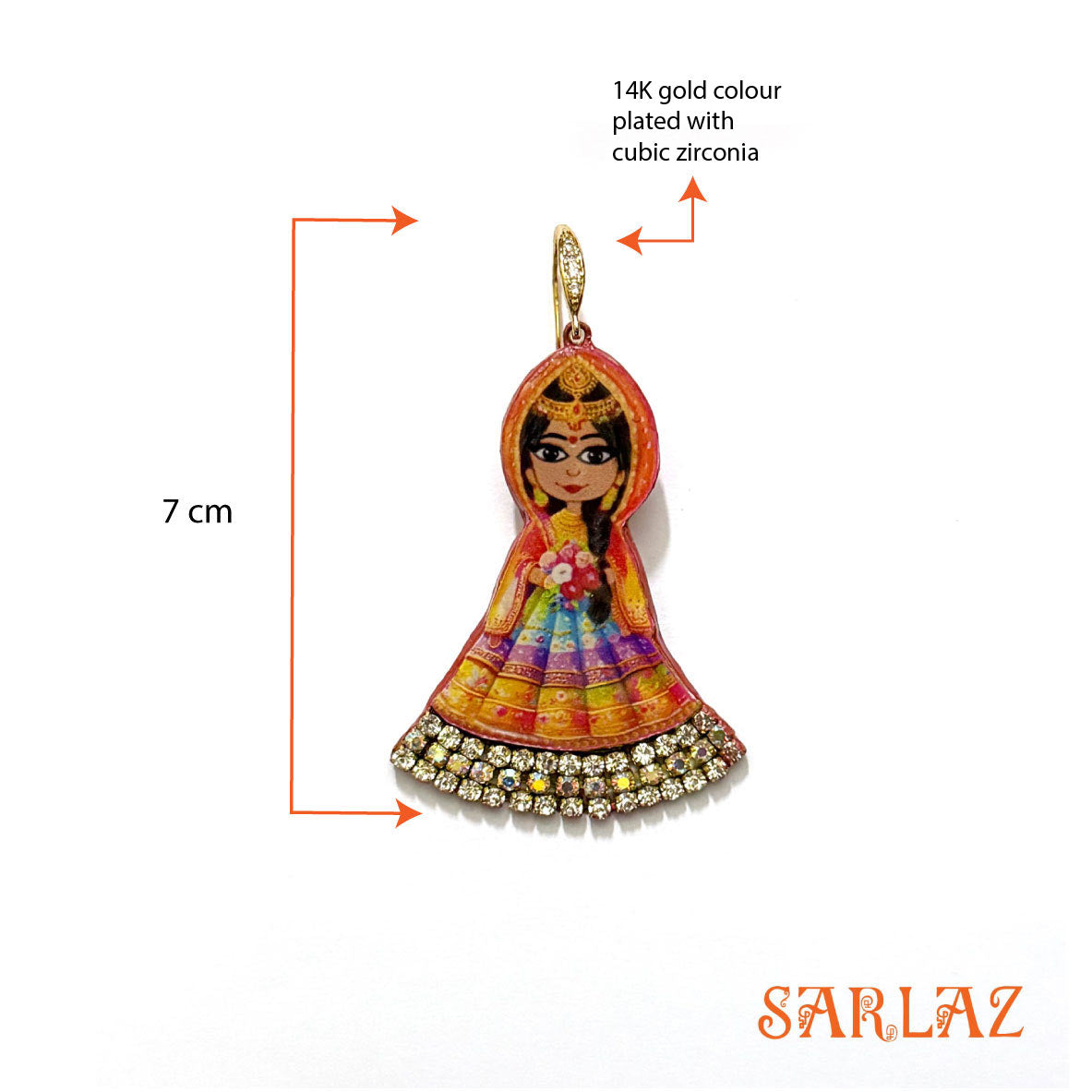 Sindura Bloom — Silhouette Shape — Bride Art Earrings