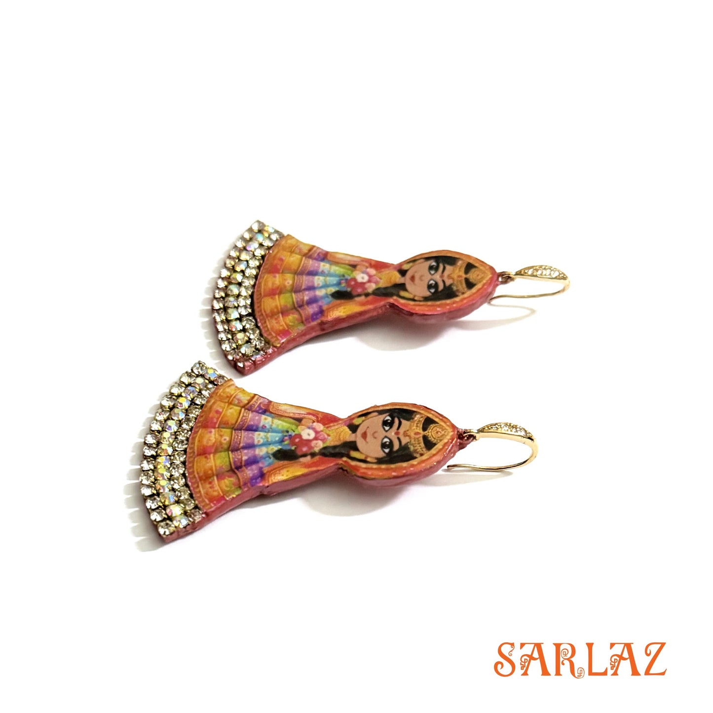 Sindura Bloom — Silhouette Shape — Bride Art Earrings