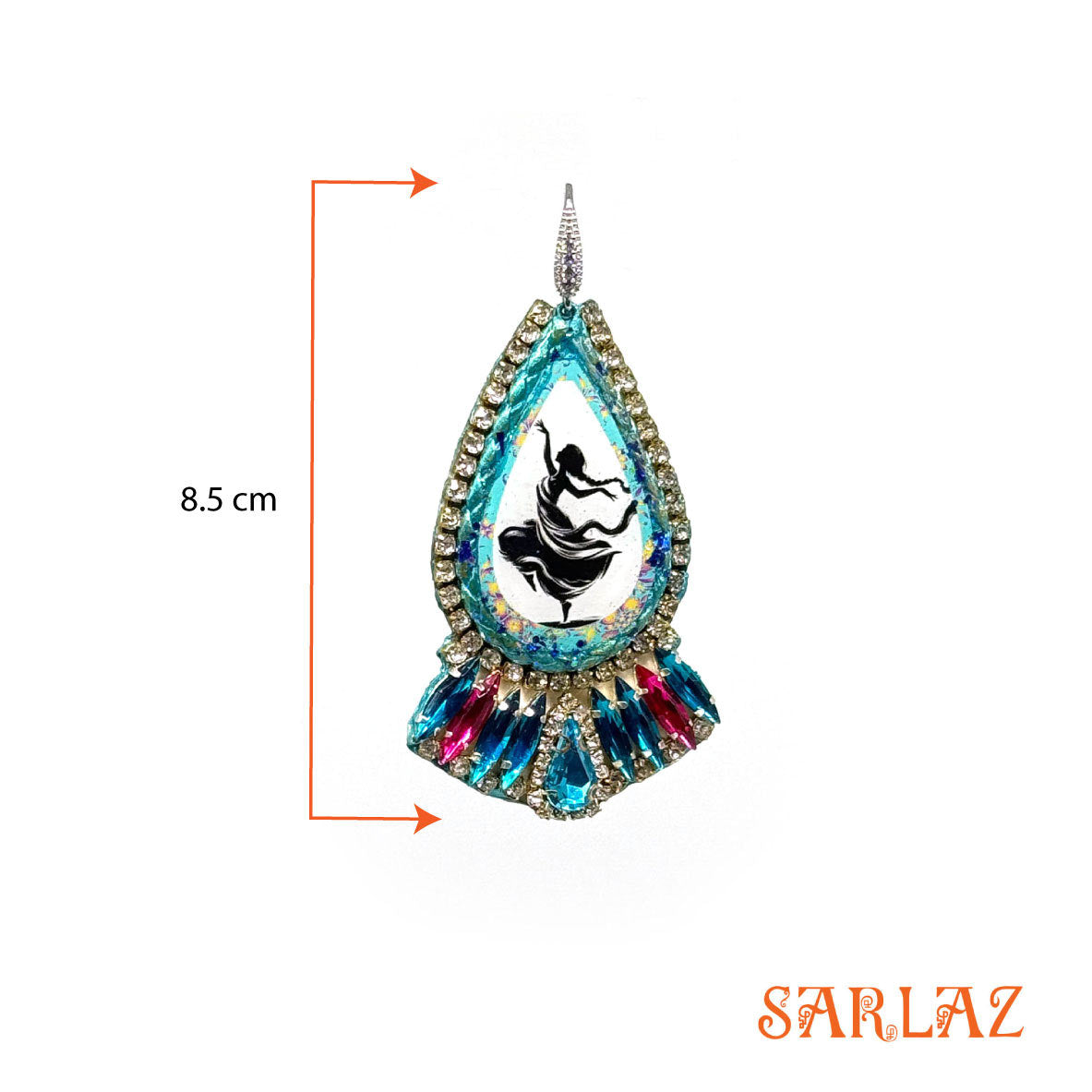 Spirited Joy — Teardrop Cascade Frame — Dance Art Earrings
