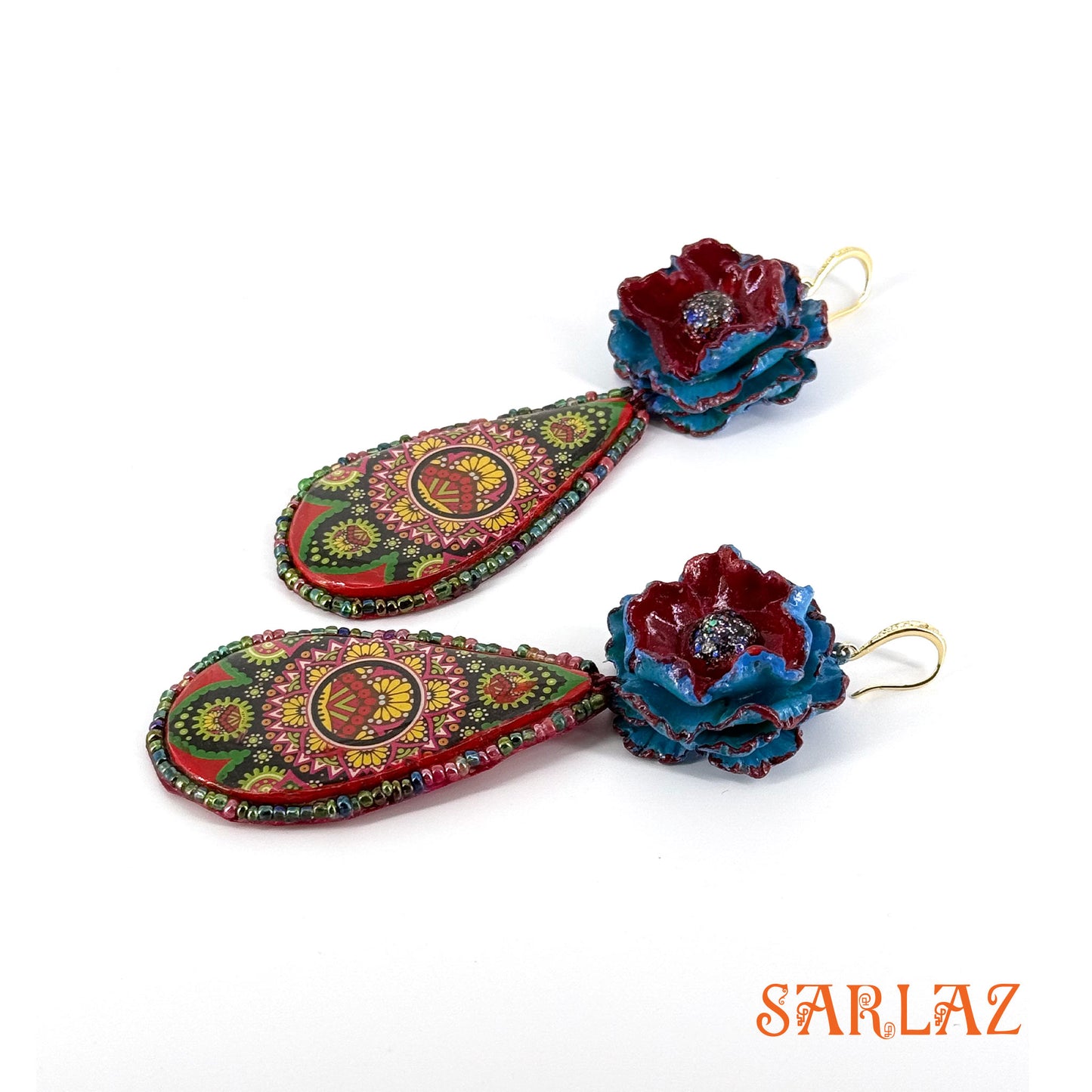 Strobe Garden Earrings — Nature Theme — Floral Statement earrings