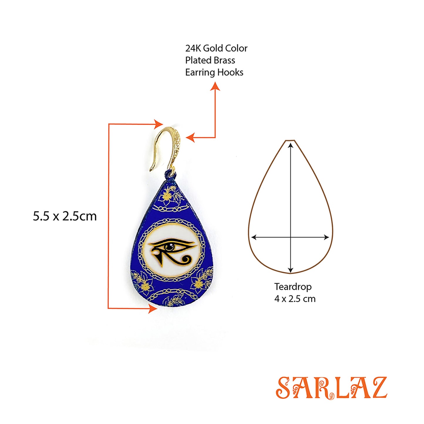 Tears of Anubis — Wood Earrings