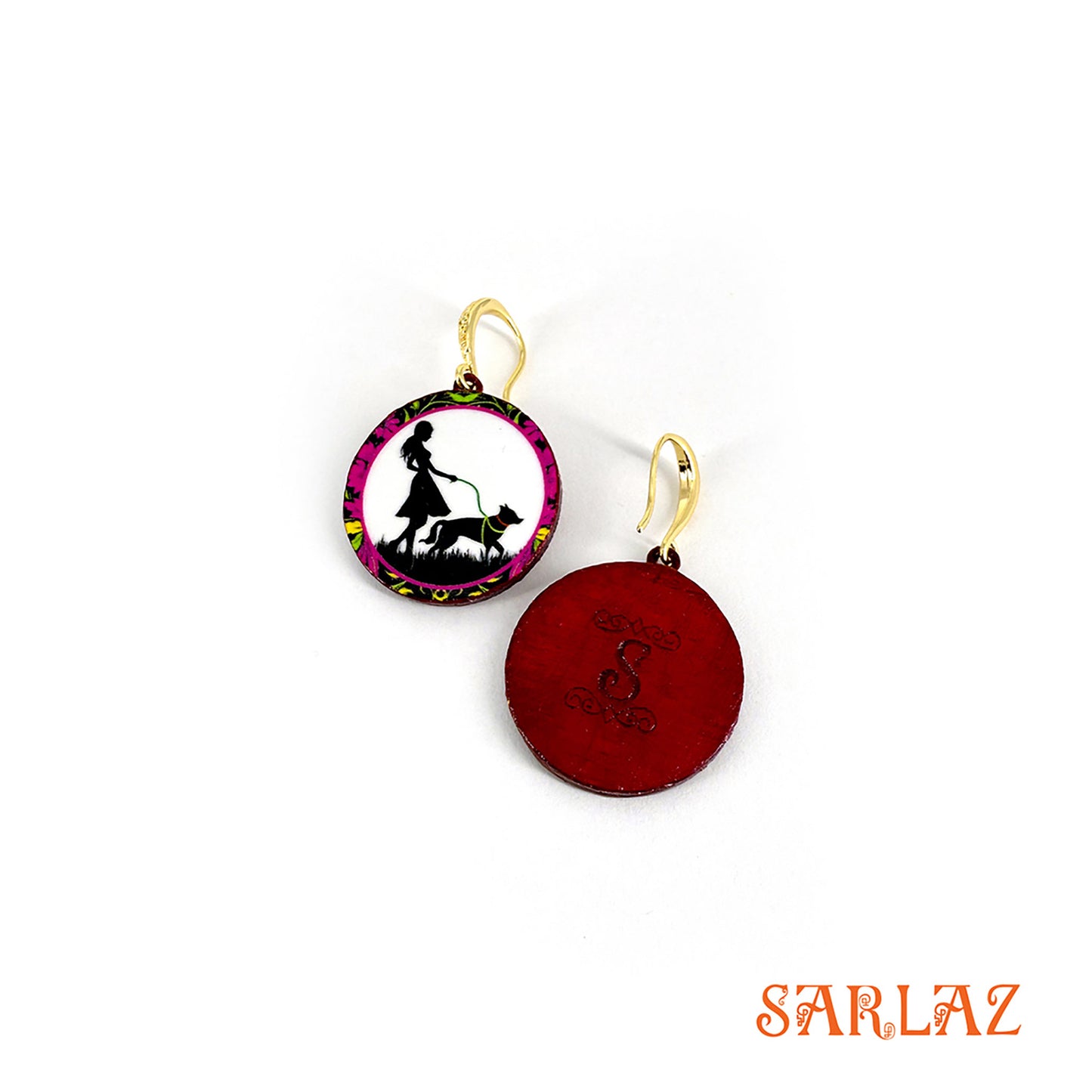 Trail of Love — Wood Earrings