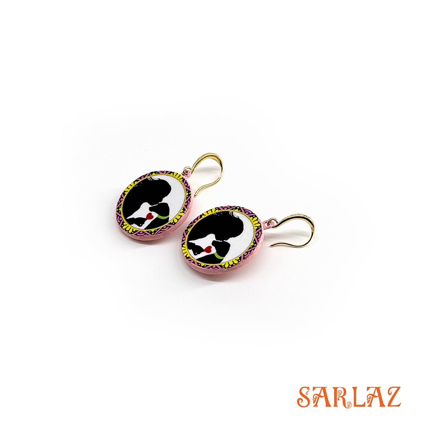With All My Heart — Wood Earrings