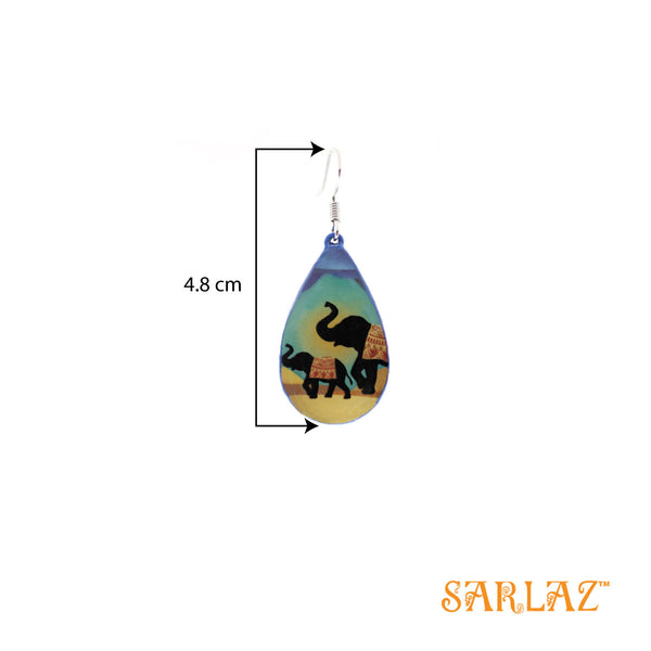 Aaravi Elephant Art Earrings - Animal theme — Affordable Luxury