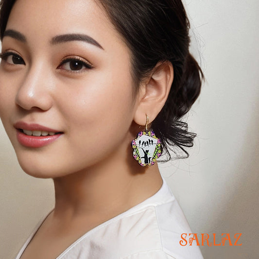 Chakgee cat Earrings — Animal Theme Statement earrings