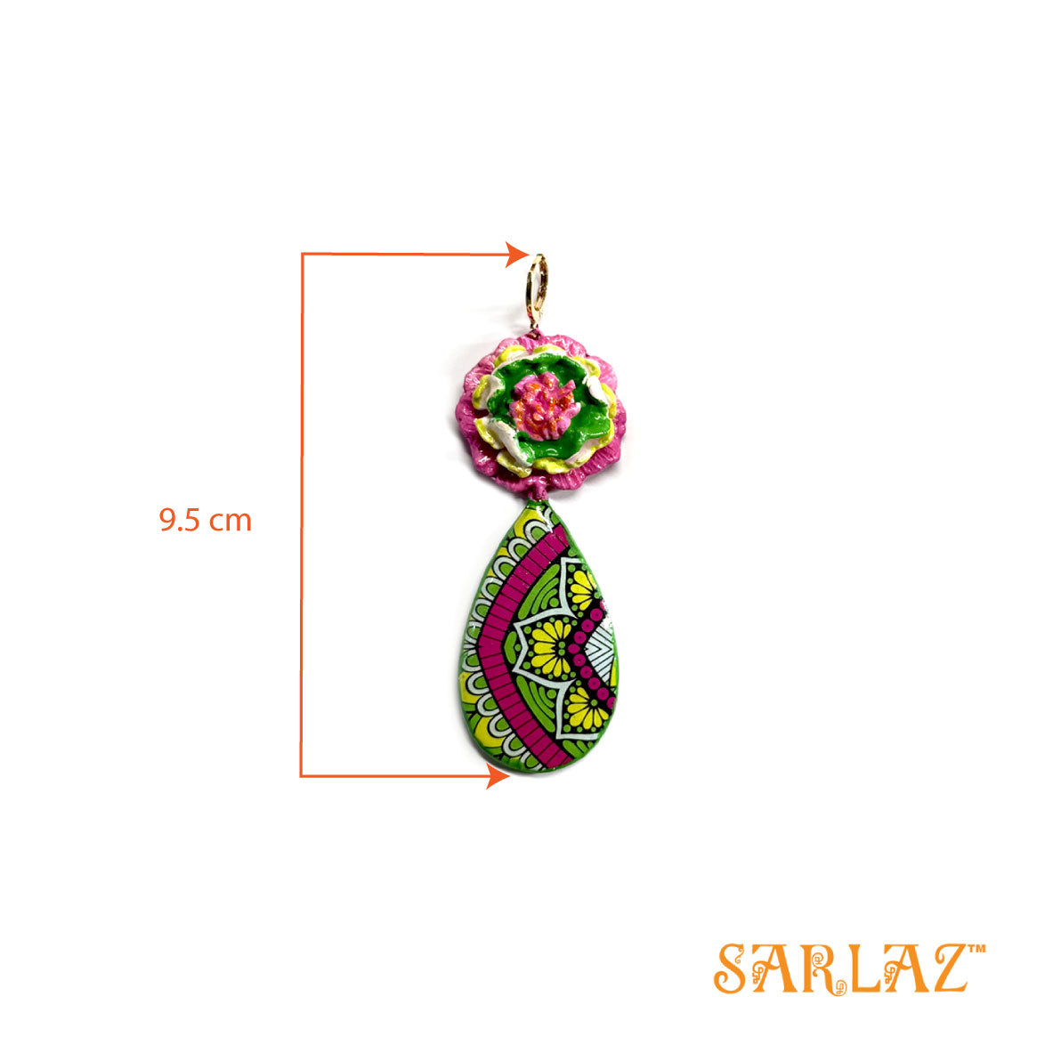 Aura Mosaic Drops Earrings — Nature Theme — Floral Statement earrings