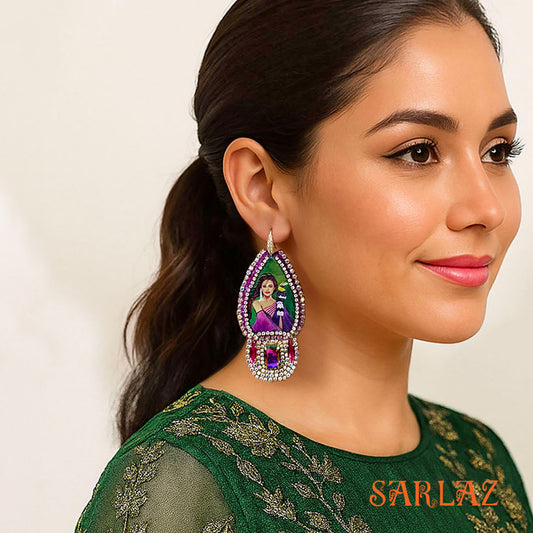Leondra — Teardrop Regal Setting — Hornbill Art earrings