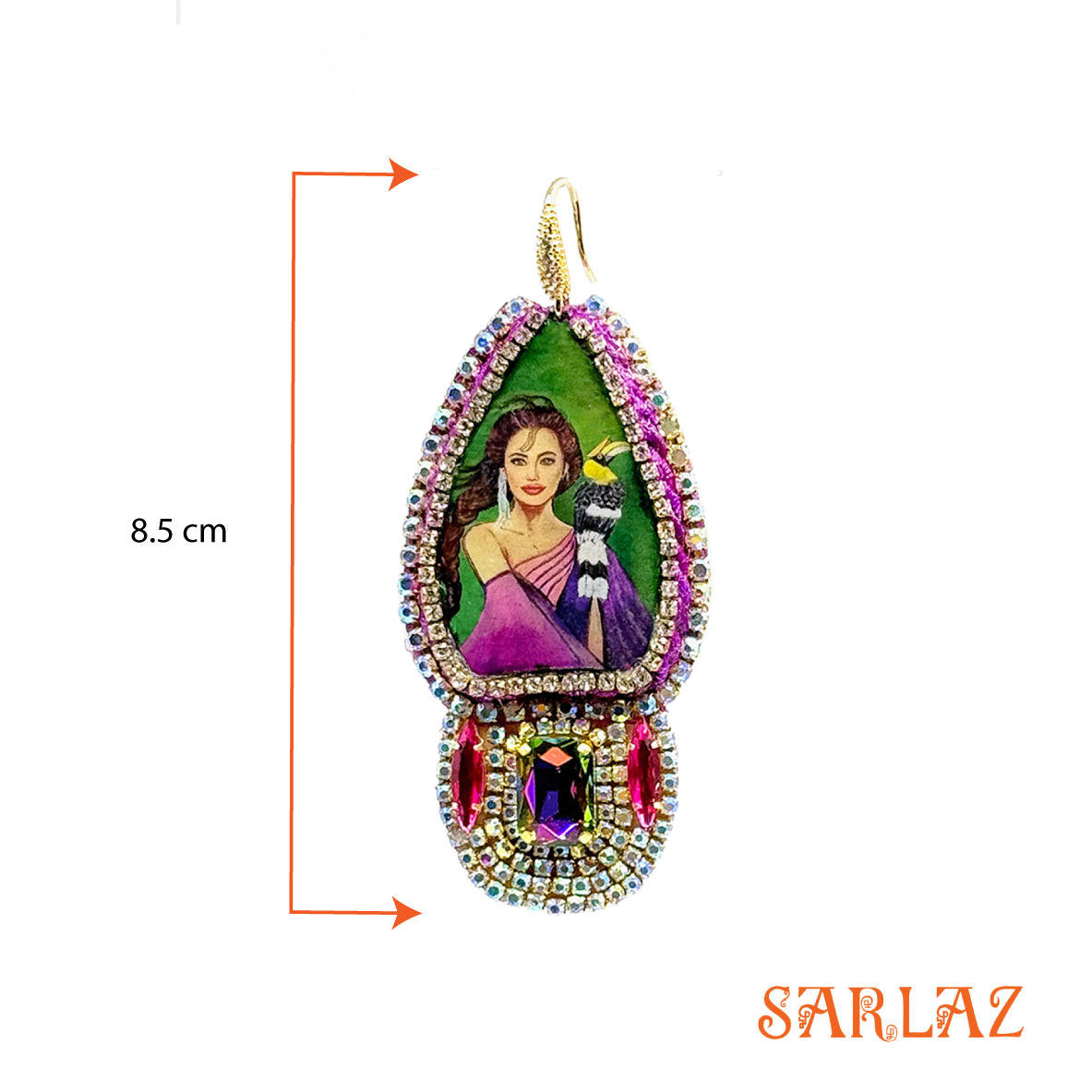 Leondra — Teardrop Regal Setting — Hornbill Art earrings