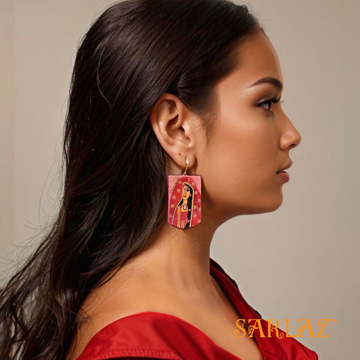 Mangalya — Badge Frame Bride earrings