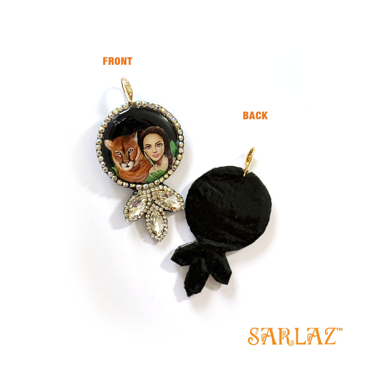 Maya and Cougar — Luxe Design earrings — Cougar Art earrings