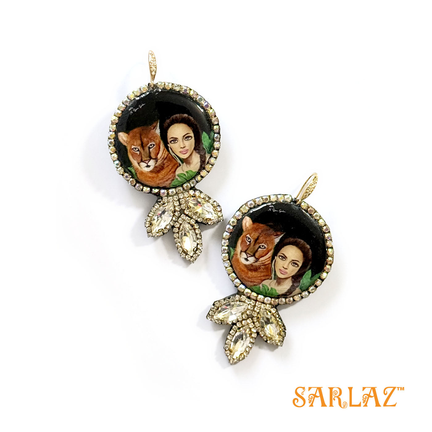 Maya and Cougar — Luxe Design earrings — Cougar Art earrings